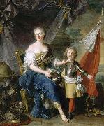 Jjean-Marc nattier, Portrait of Jeanne Louise de Lorraine, Mademoiselle de Lambesc (1711-1772) and her brother Louis de Lorraine, Count then Prince of Brionne